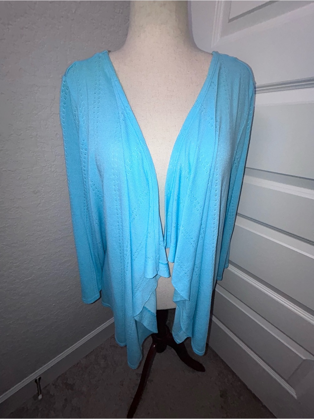 Fresh Produce Cascade Open Front Long Sleeve Cardigan Knit Sweater